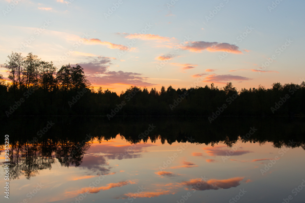 Sunset on Lake meteorite