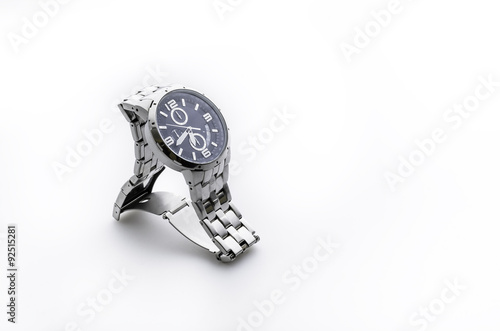 Chronograph watch in white background 