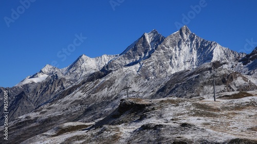 High mountains in Zermatt, view from Riffelberg
