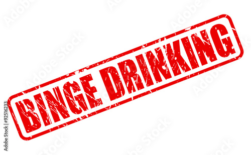 BINGE DRINKING red stamp text