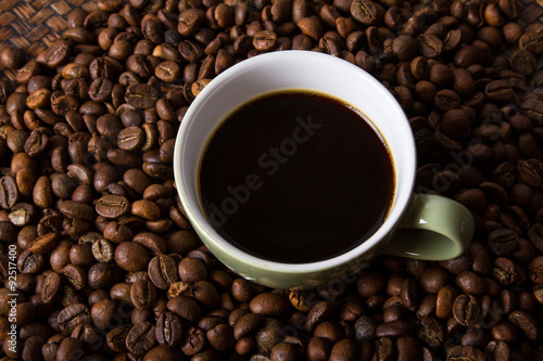 Espresso and Coffee bean.