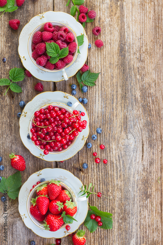 fresh raspberry , red currant and strawberry fresh raspberry , red currant and strawberry