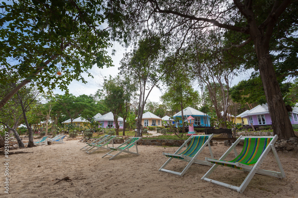 The colorful accommodation on Koh Samed