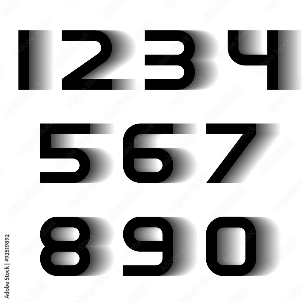 vector speed motion blur font numbers Stock Vector Adobe Stock