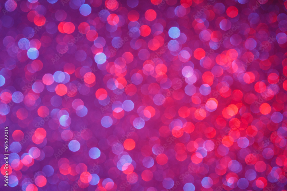 Bokeh background of blue and red lights