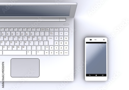 Wallpaper Mural スマートフォンとノートパソコン Torontodigital.ca