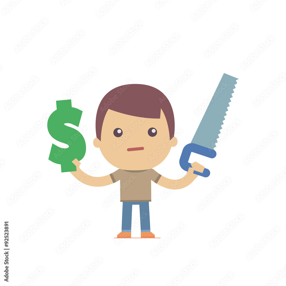illustration of a simple flat style funny casual character illustration of a simple flat style funny casual character