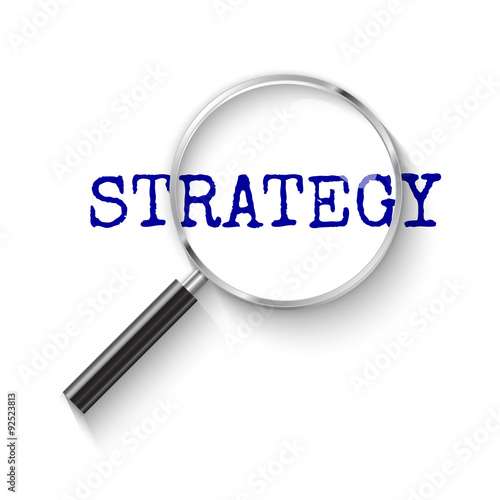 Strategy Magnifying glass concept illustration