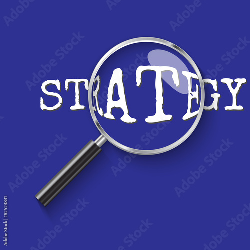 Strategy Magnifying glass concept illustration