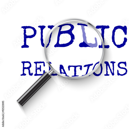 Public relations Magnifying glass concept illustration