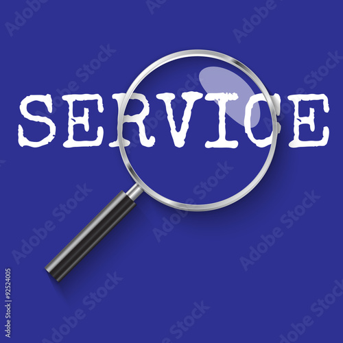 Service Magnifying glass concept illustration