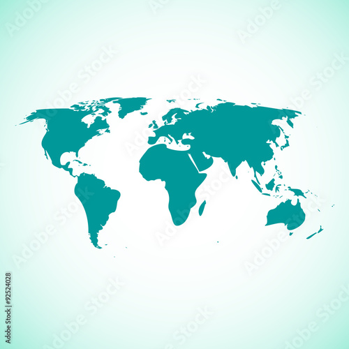 World map illustration green