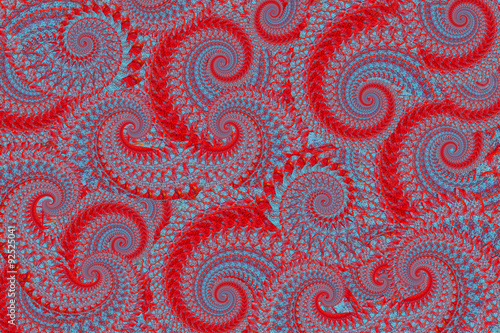 Red lacy abstract background with swirly pattern
