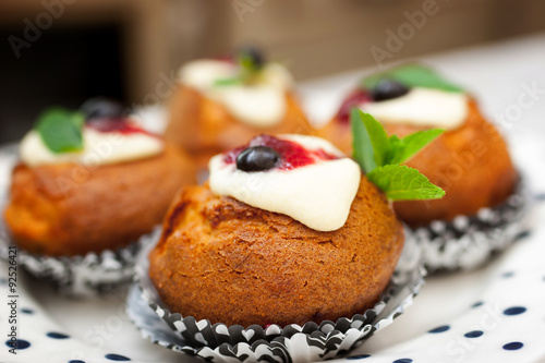 Wallpaper Mural Cakes with ricotta , berries and mint Torontodigital.ca