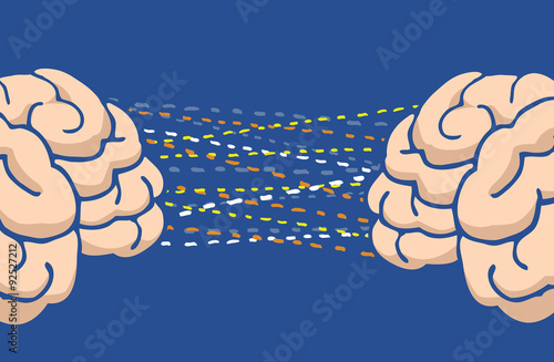 Communication and connection between two minds or brains