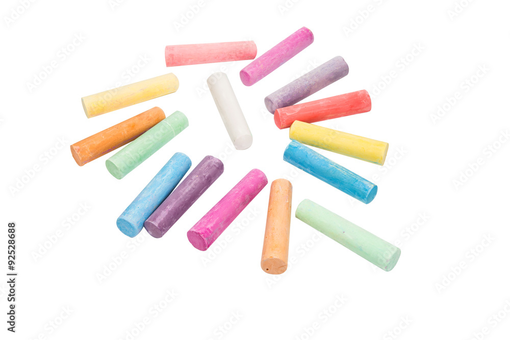 chalks in a variety of colors arranged chalks in a variety of colors arranged
