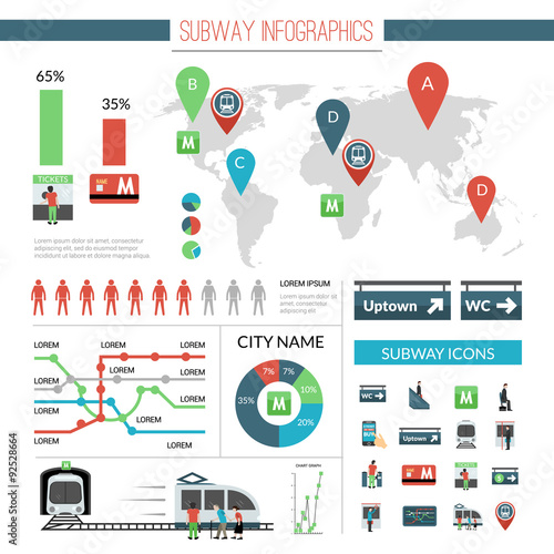 Subway Infographics Set