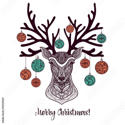 Colored Christmas Deer