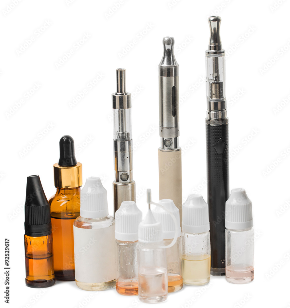 Various modern electronic cigarette vaporizers. Various modern electronic cigarette vaporizers.