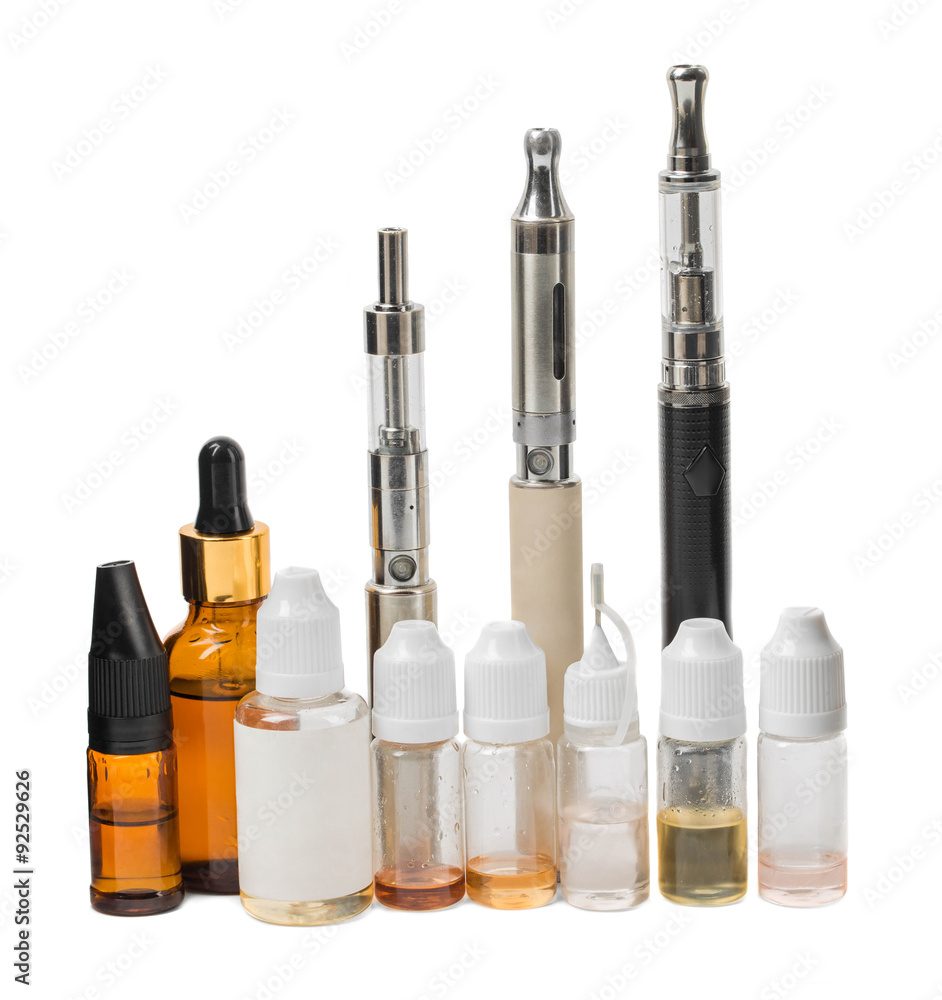 Various modern electronic cigarette vaporizers. Various modern electronic cigarette vaporizers.