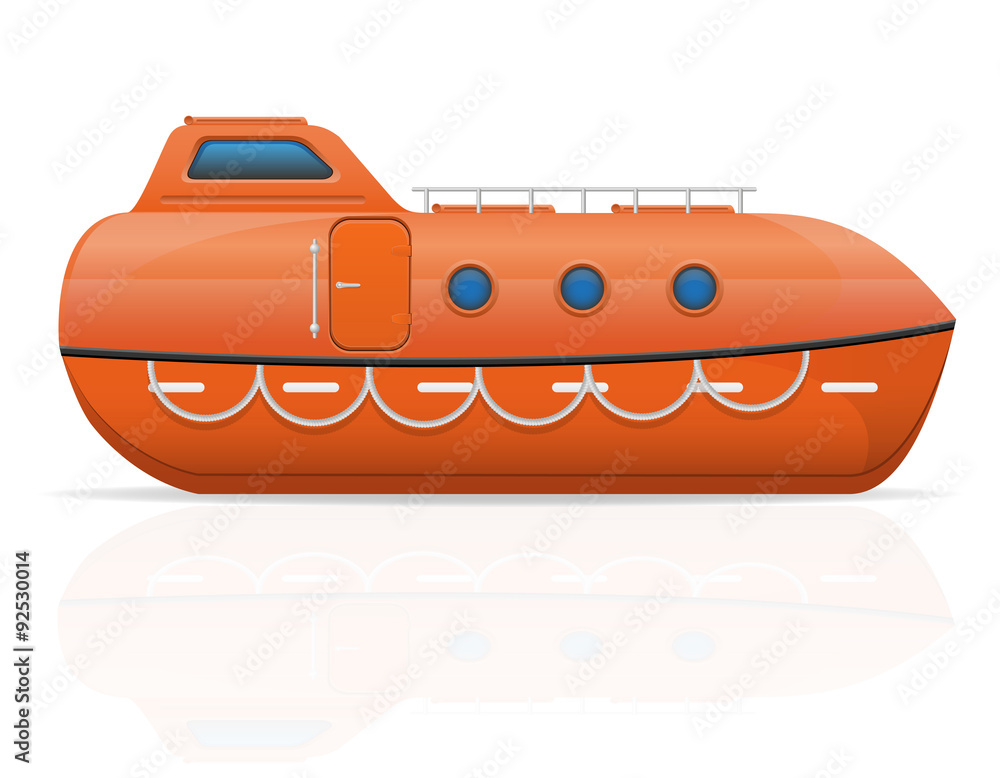 Φωτογραφία nautical lifeboat vector illustration