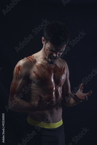 Bloody guy halloween