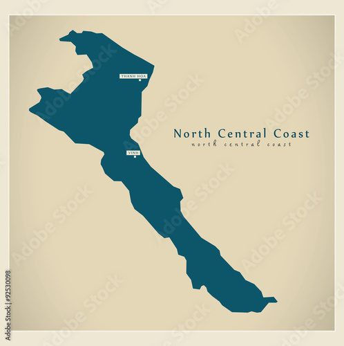 Modern Map - North Central Coast VN photo