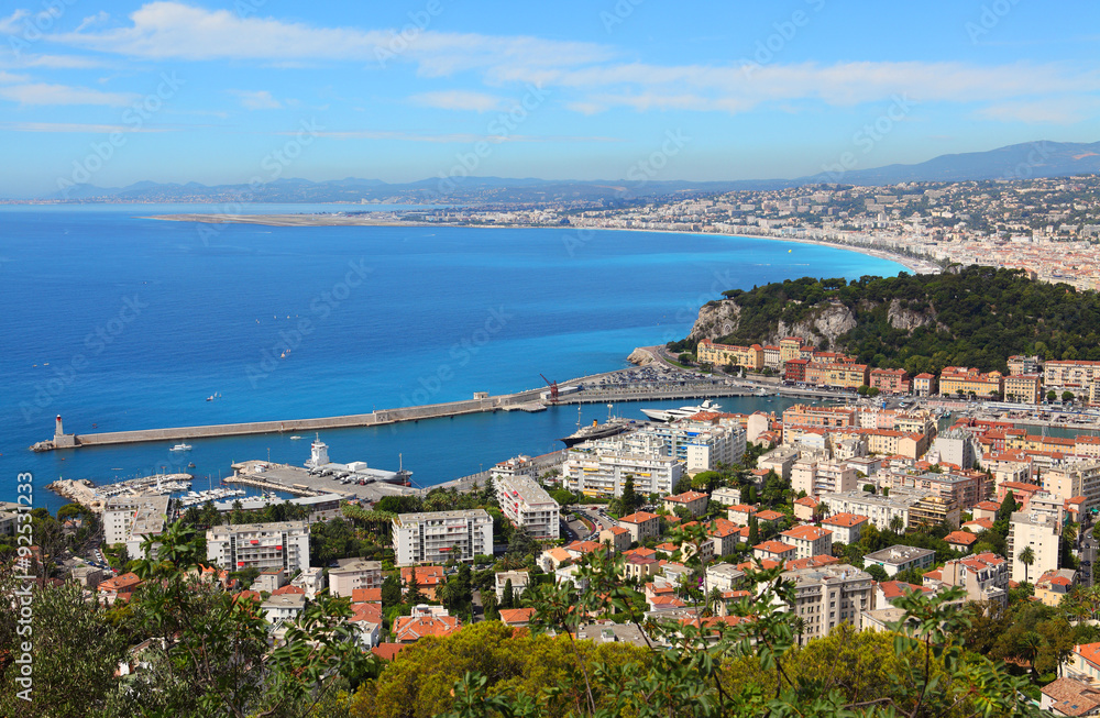 View of Nice, mediterranean resort, Cote d'Azur, France
