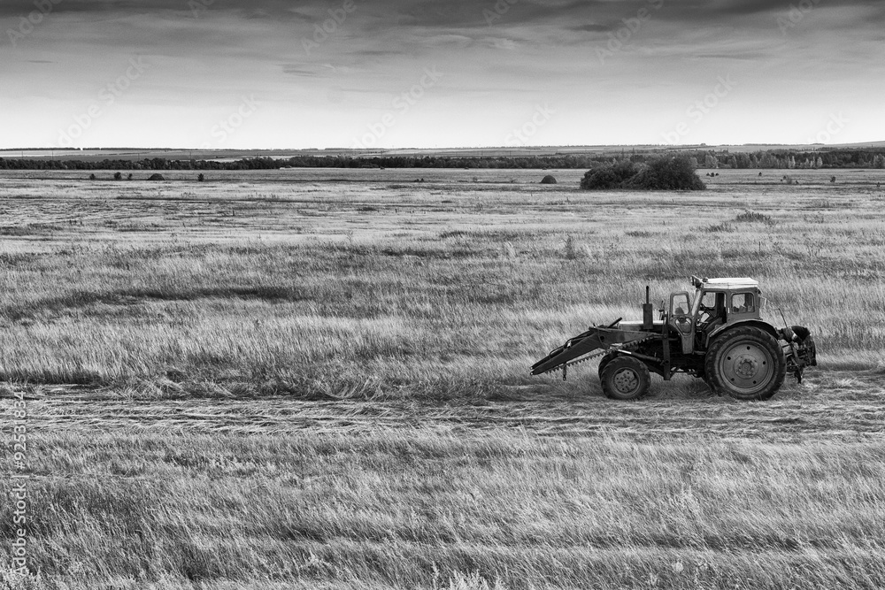 Naklejka premium Old Blue Tractor