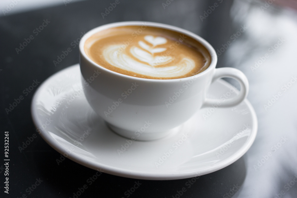 Art latte or cappuccino coffee. Art latte or cappuccino coffee.