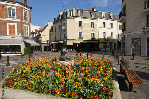 Ile de France, picturesque city of Poissy photo