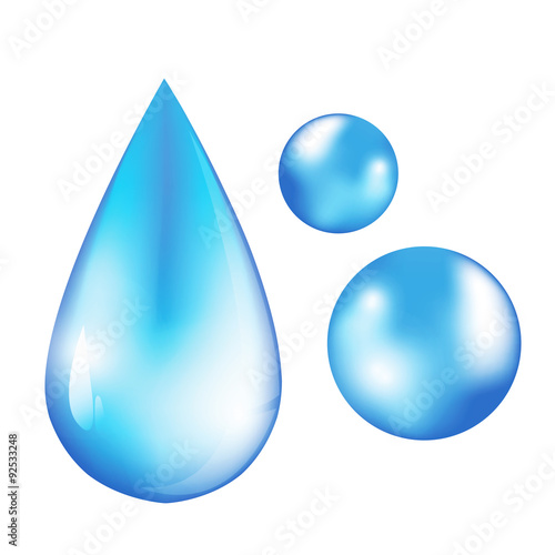 Isolated vector water drop 