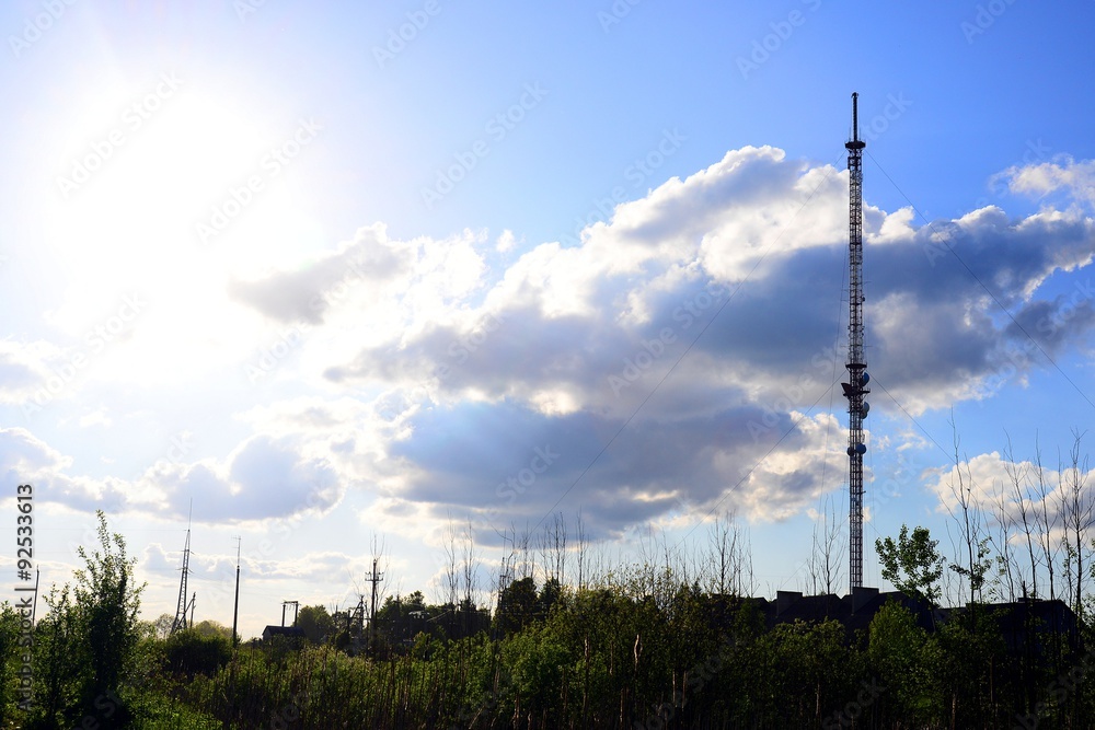 Obraz premium TV tower in Viesintos town Anyksciai district