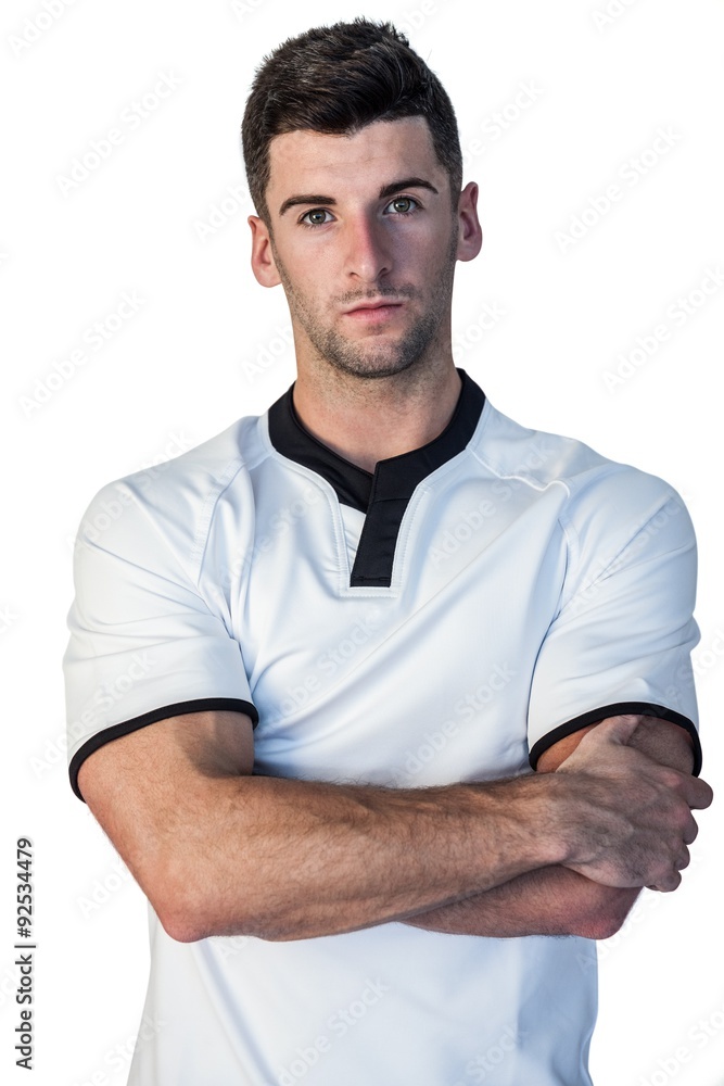 Portrait of rugby player with arms crossed Portrait of rugby player with arms crossed