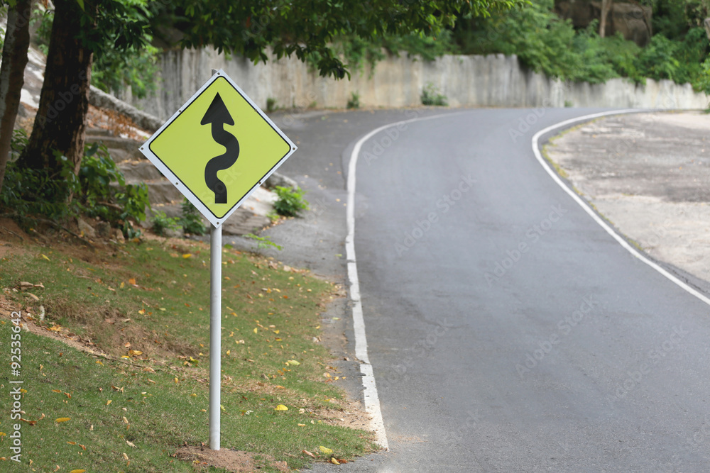 Curve signs. Curve signs.