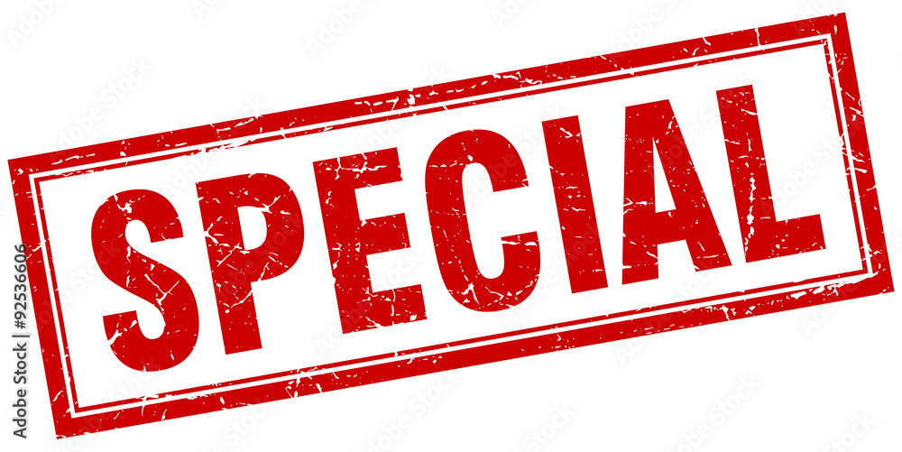 special red square grunge stamp on white special red square grunge stamp on white