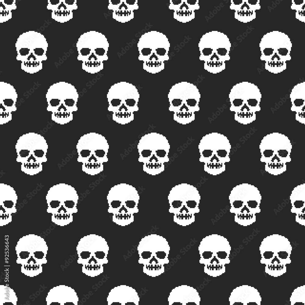 pixel skull background