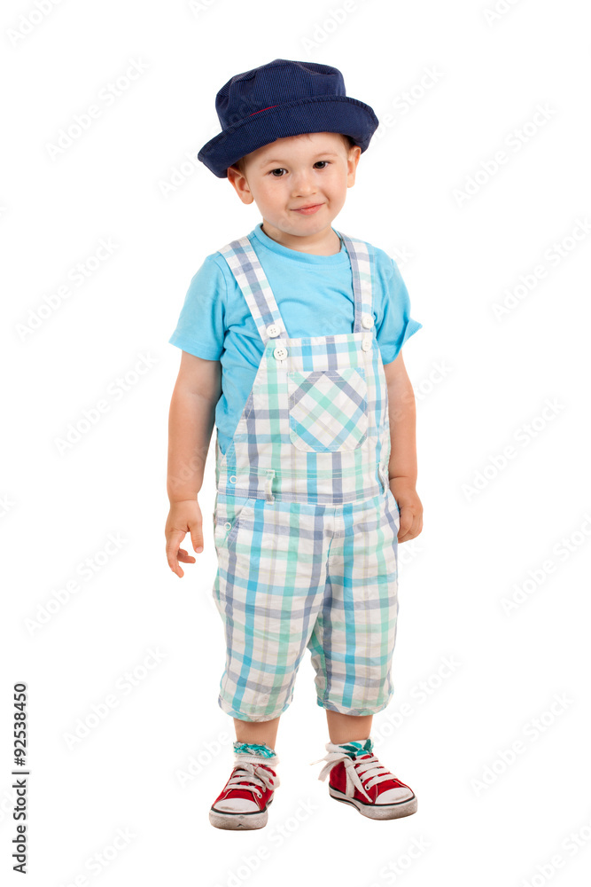 Cute boy in studio isolated on white Cute boy in studio isolated on white