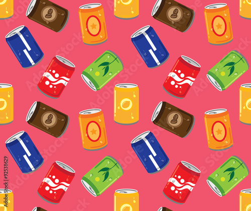 soft drink can seamless pattern