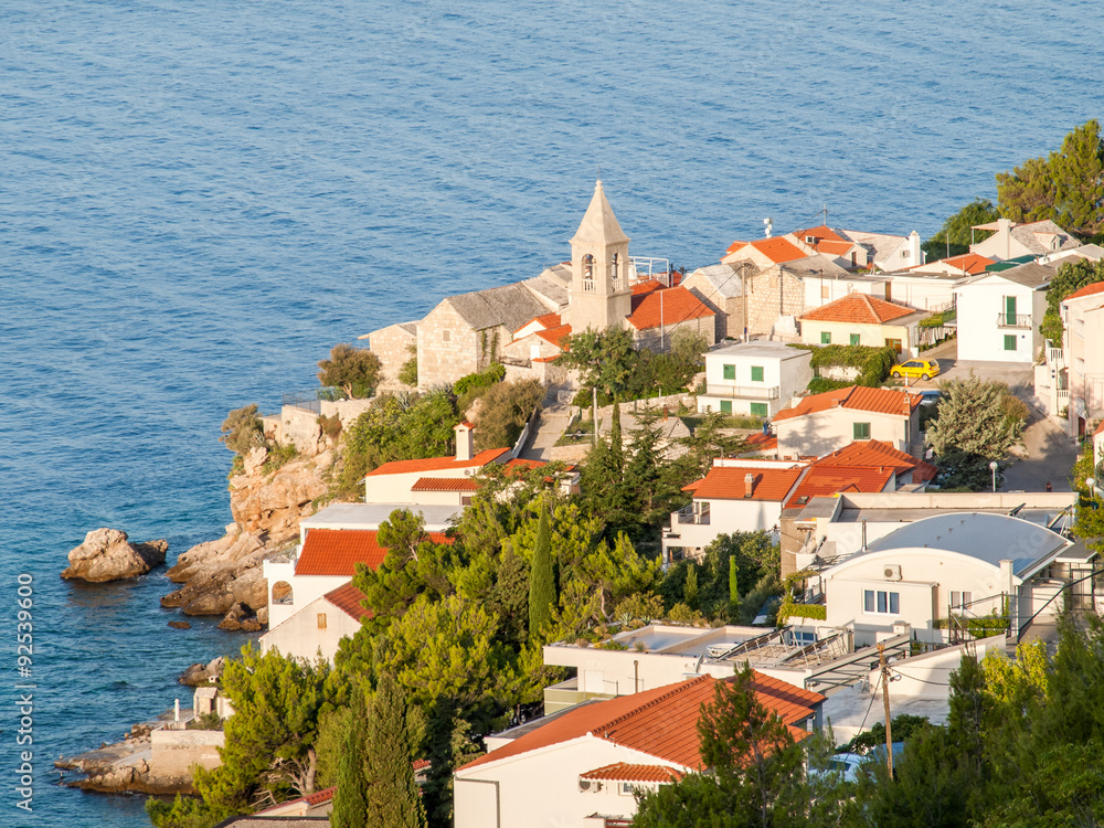 View of the dalmatian village  Pisak in Croatia.