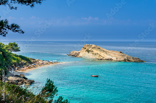 Turkopodaro Beach, Kefalonia Islands , Greece. Beautiful view of Turkopodaro Beach on Kefalonia, Ionian Islands, Greece