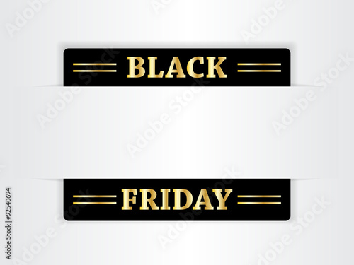 Black friday sales card with paper cut