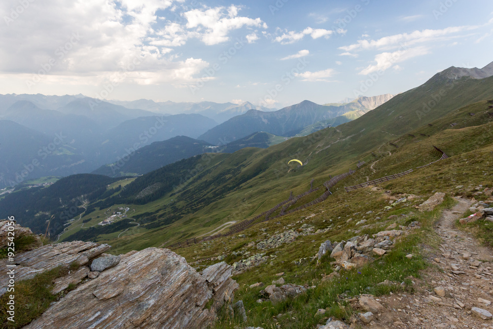 Décollage de parapente