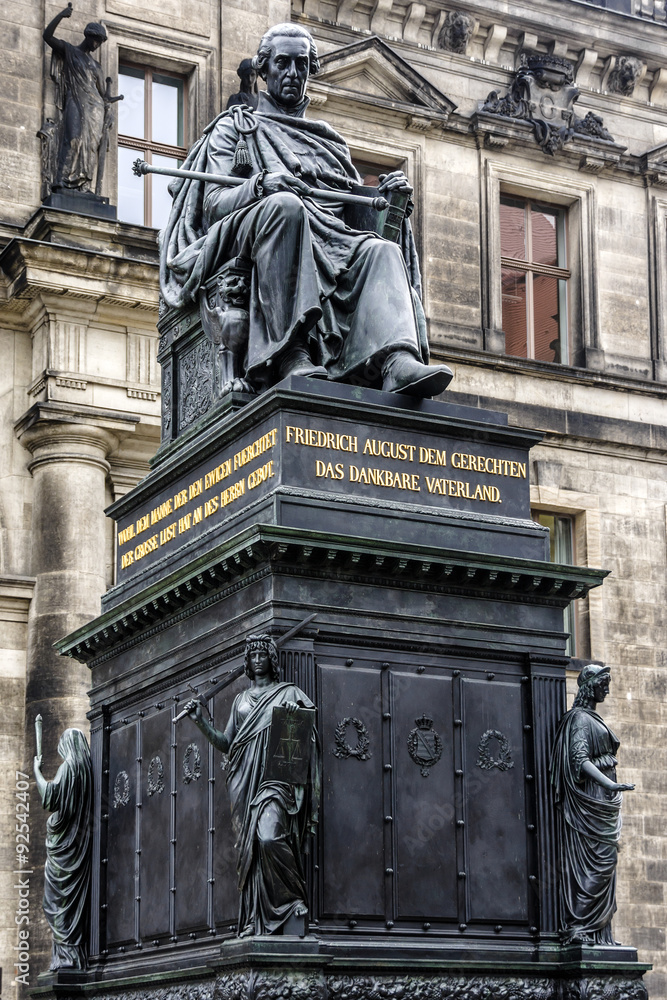 Monument to King Friedrich August the Strong. Dresden, Germany.