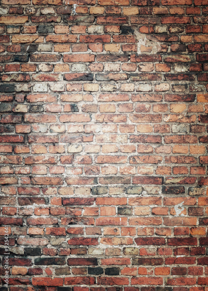 Naklejka premium old bricks wall texture background