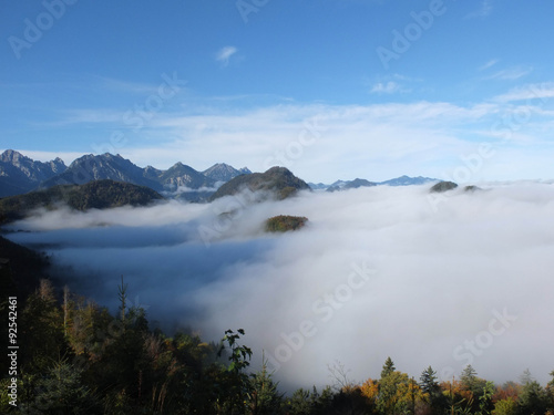 Cloud mountains with blue sky and cloud