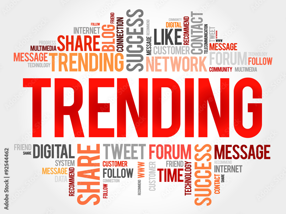 Fototapeta premium Trending word cloud, business concept