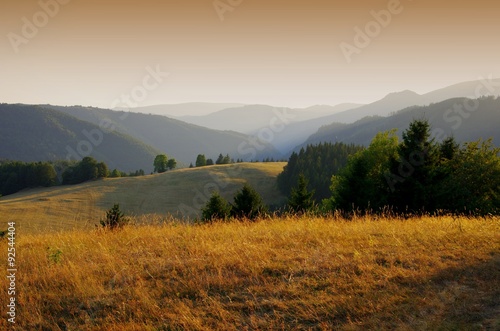 Landscape in Donovaly resort, Slovakia 