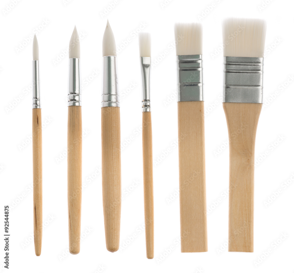 Naklejka premium six new paintbrush