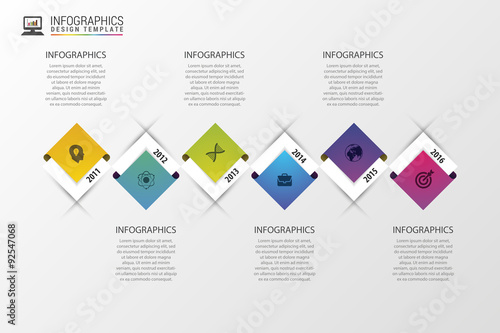 Timeline Infographic. Modern design template. Vector illustration